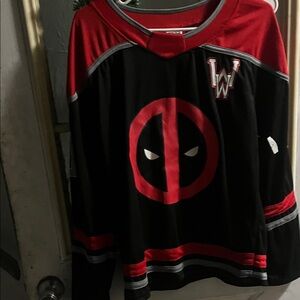 Marvel Black and Red Deadpool Jersey